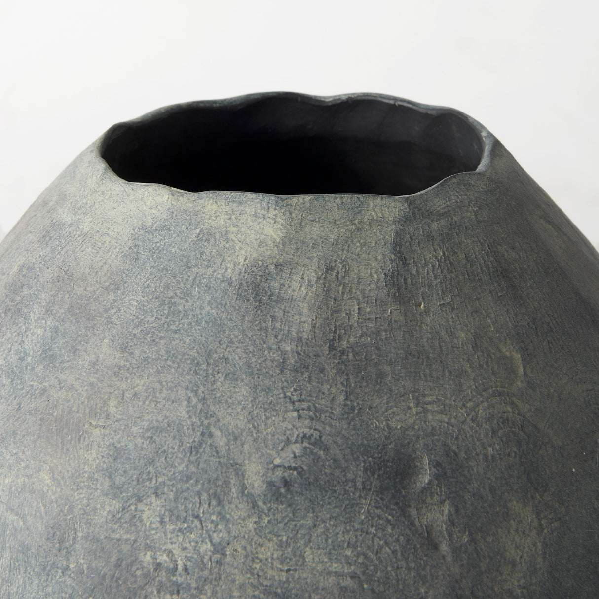 Gobi 16L x 20H Small Gray Ceramic Oval Vase from Mercana - Luna Furniture
