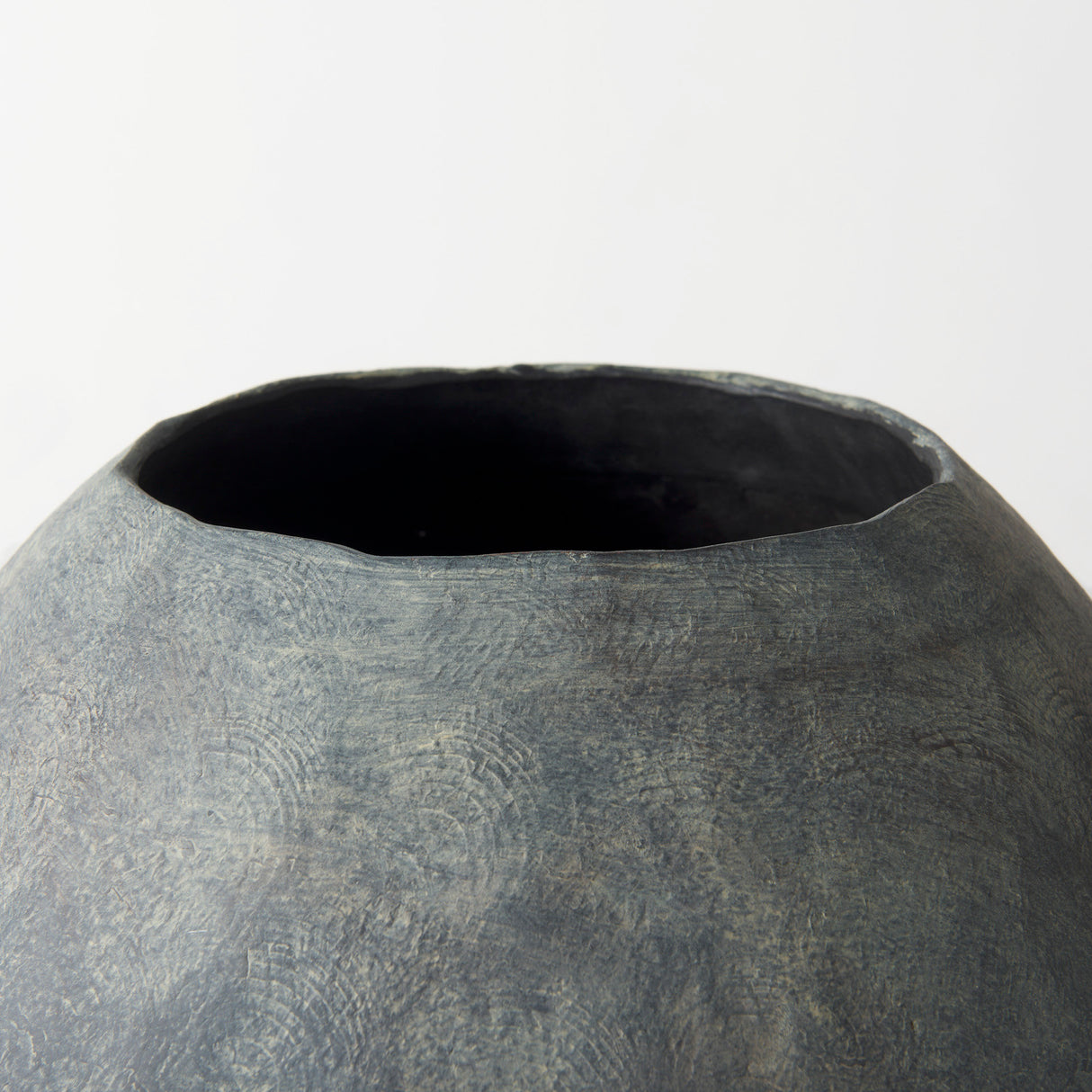 Gobi 19.75L x 24H Large Gray Ceramic Oval Vase from Mercana - Luna Furniture