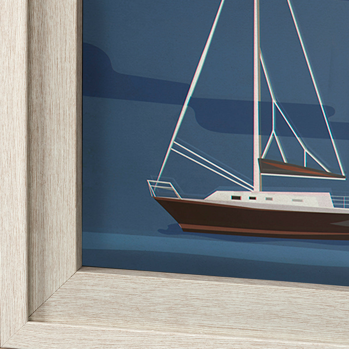 Lunenburg Go Canada (XL) by Mercana Studio a Hand Embellished Decograph Framed Art Print under Glass from Mercana - Luna Furniture