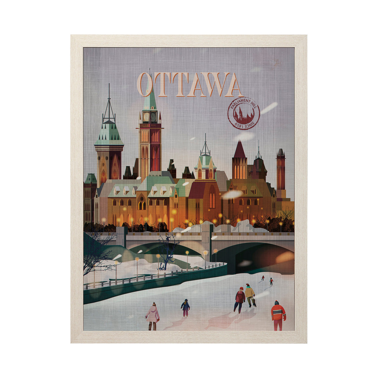 Ottawa Go Canada (L) by Mercana Studio a Hand Embellished Decograph Framed Art Print from Mercana - Luna Furniture
