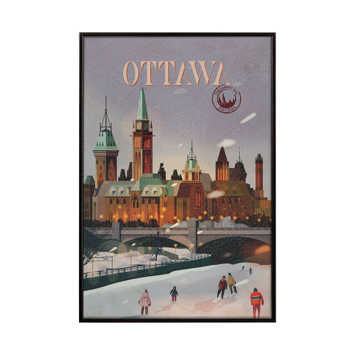 Ottawa Go Canada (SM) by Mercana Studio a Hand Embellished Decograph Framed Art Print from Mercana - Luna Furniture