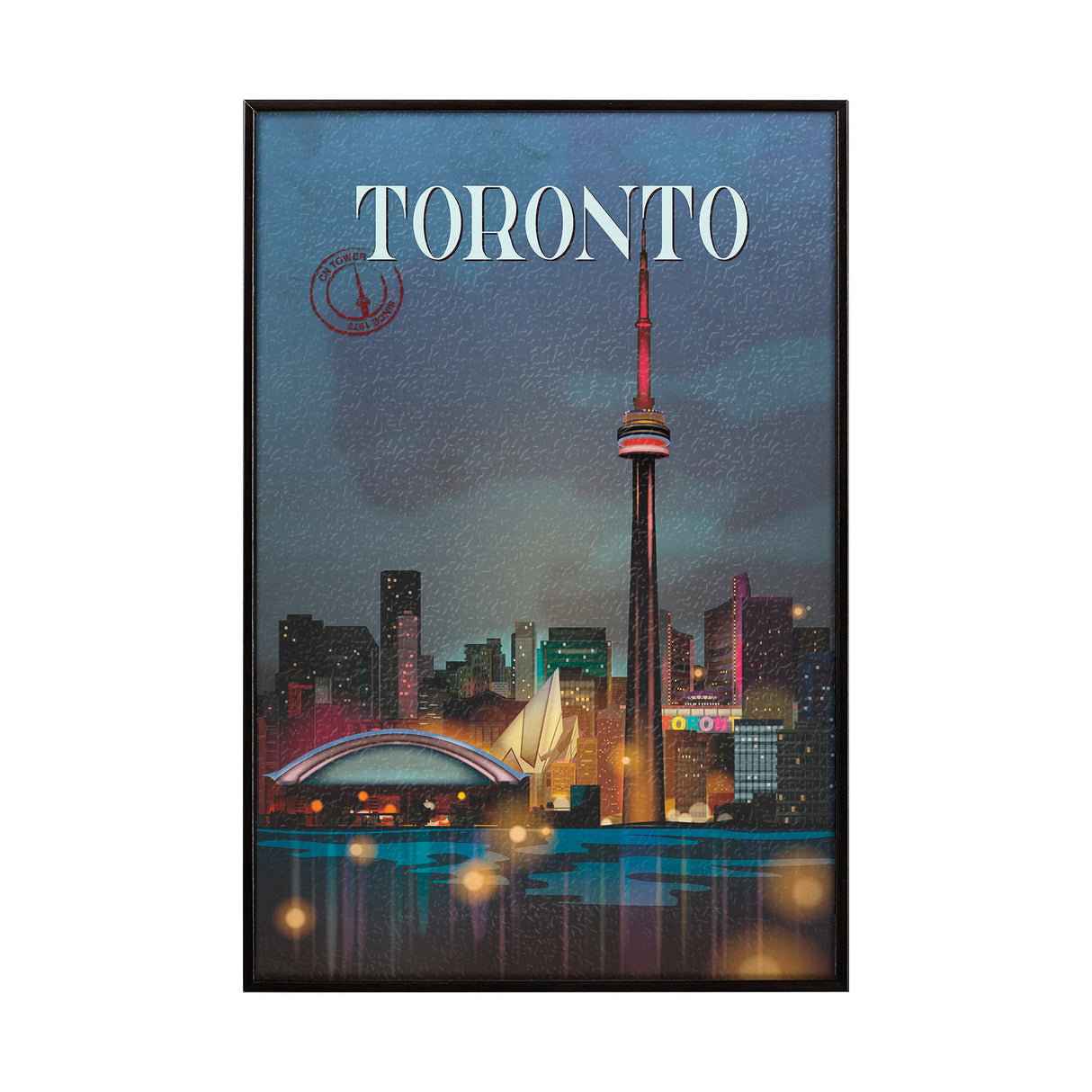 Toronto Go Canada (SM) by Mercana Studio a Hand Embellished Decograph Framed Art Print from Mercana - Luna Furniture