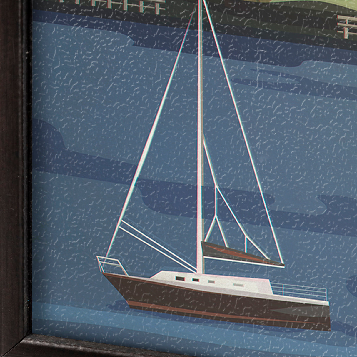 Lunenburg Go Canada (SM) by Mercana Studio a Hand Embellished Decograph Framed Art Print from Mercana - Luna Furniture