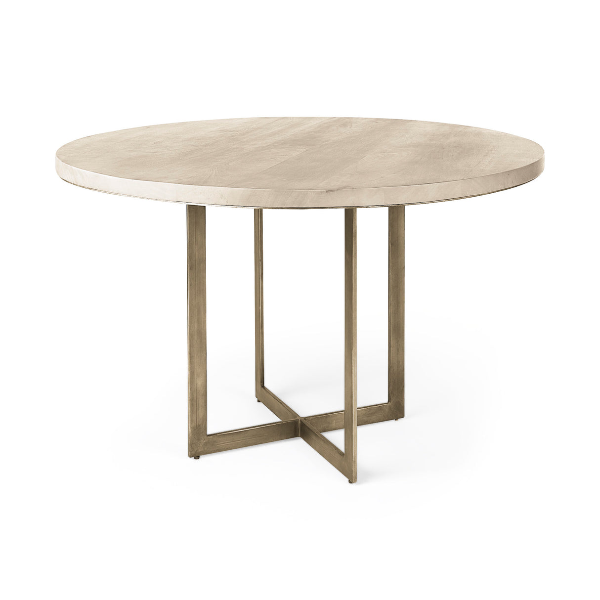 Faye 48.0L x 48.0W x 30.0H Beige Finished Wood Round Dining Table from Mercana - Luna Furniture