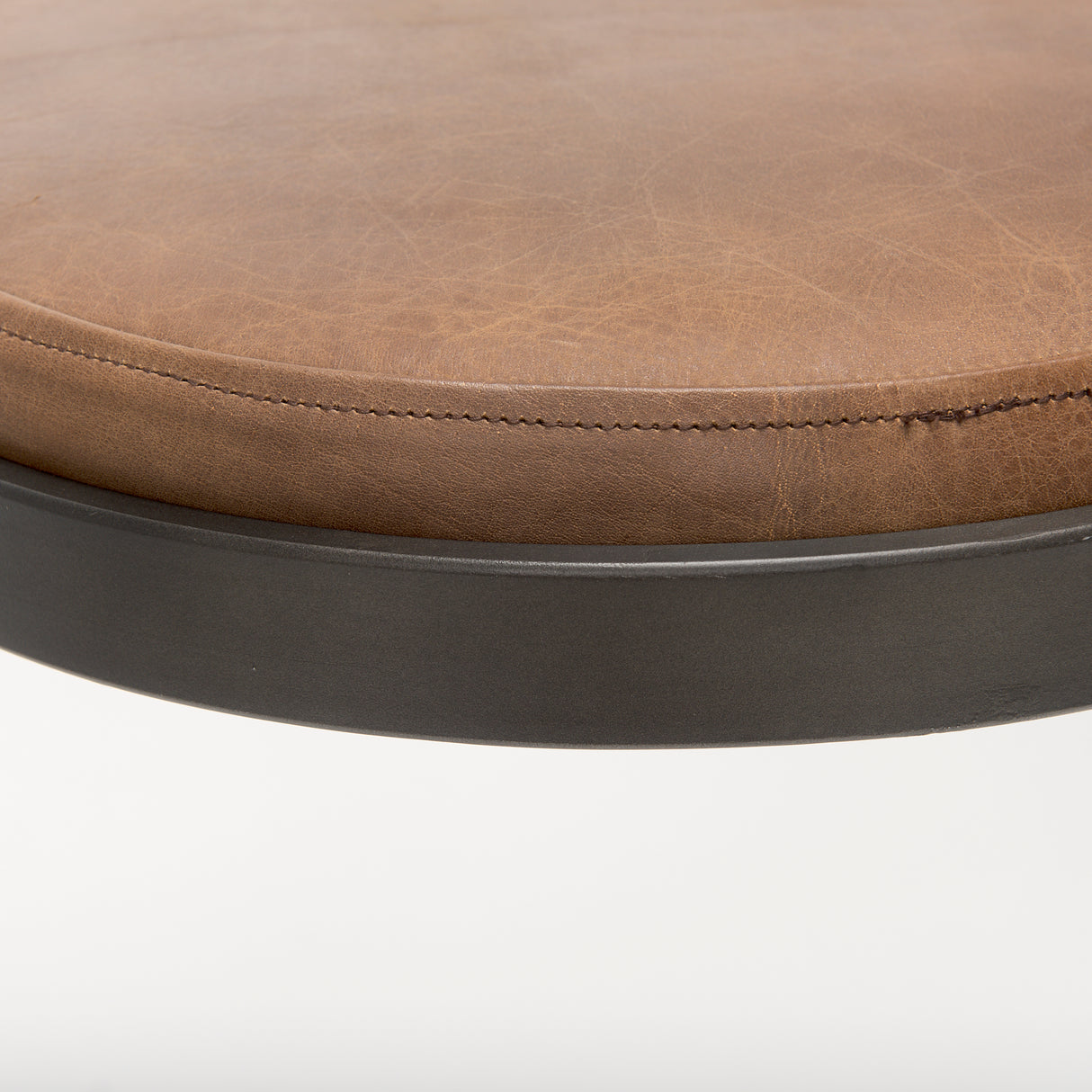 Tyson 17L x 18W x 28H Brown Leather W/ Metal Frame Counter Stool from Mercana - Luna Furniture
