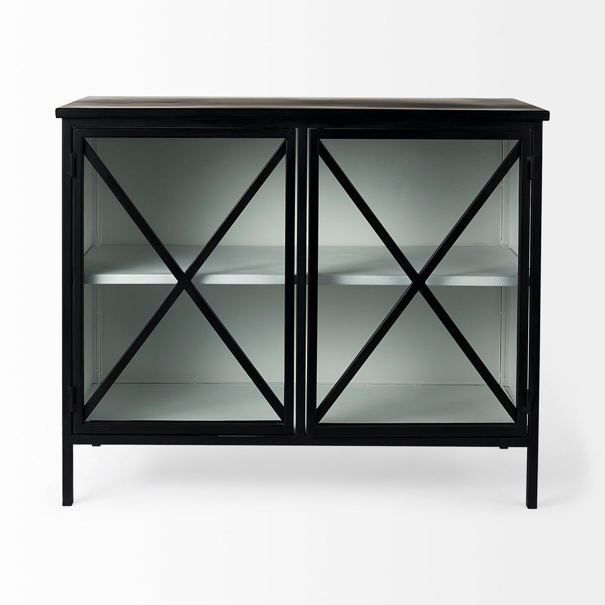Aurelia Two Door Glass Cabinet from Mercana - Luna Furniture