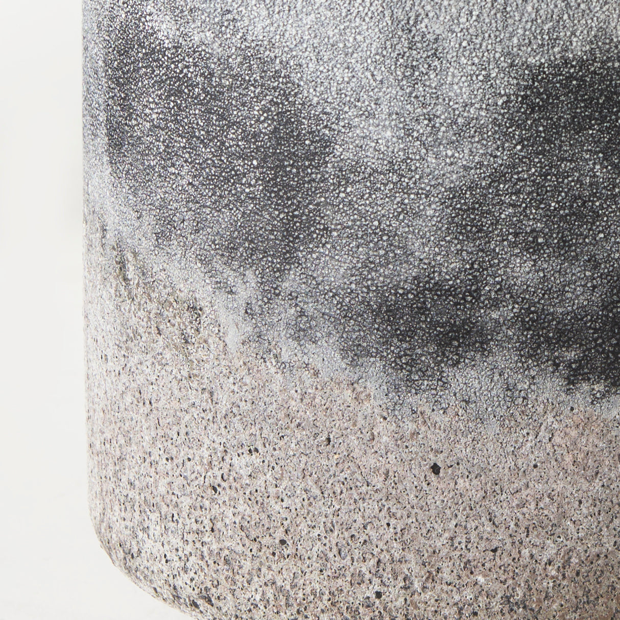 Squally 6.0L x 6.0W x 6.4H Black/Brown Glass Ombre Textured Small Vase from Mercana - Luna Furniture
