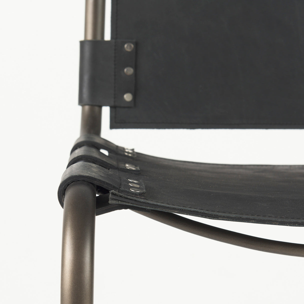 Berbick 21L x 25W x 38H Black Leather W/ Iron Frame Counter Stool from Mercana - Luna Furniture