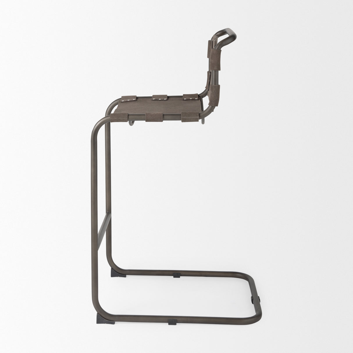 Berbick 43" Total Height Brown/Gray Suede w/ Iron Frame Bar Stool from Mercana - Luna Furniture