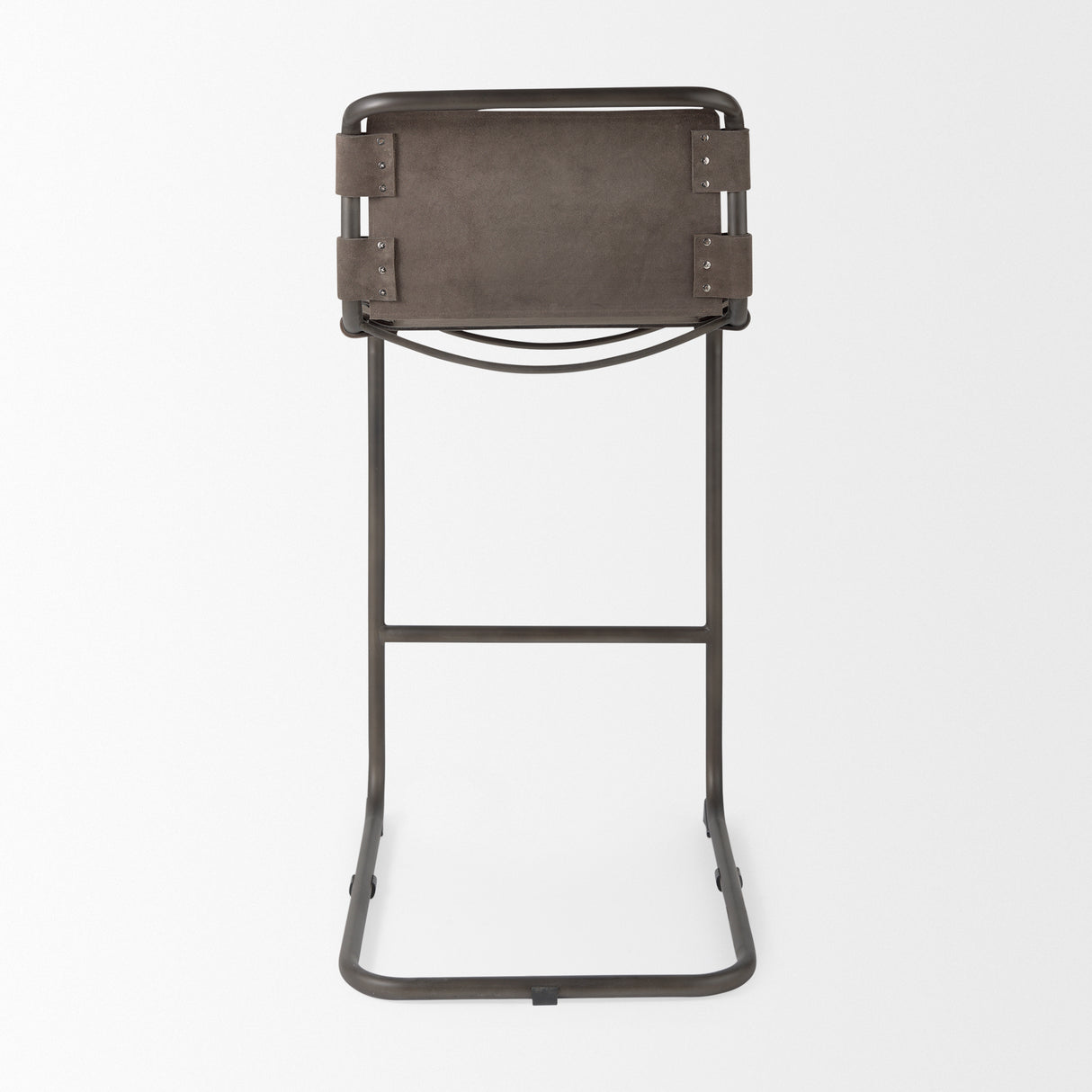 Berbick 43" Total Height Brown/Gray Suede w/ Iron Frame Bar Stool from Mercana - Luna Furniture