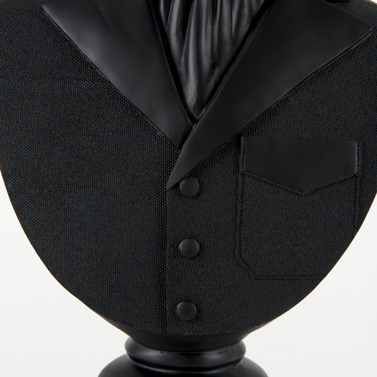 Mozart 8.2L x 6.0W x 22.5H Black Painted Resin Deer Bust from Mercana - Luna Furniture