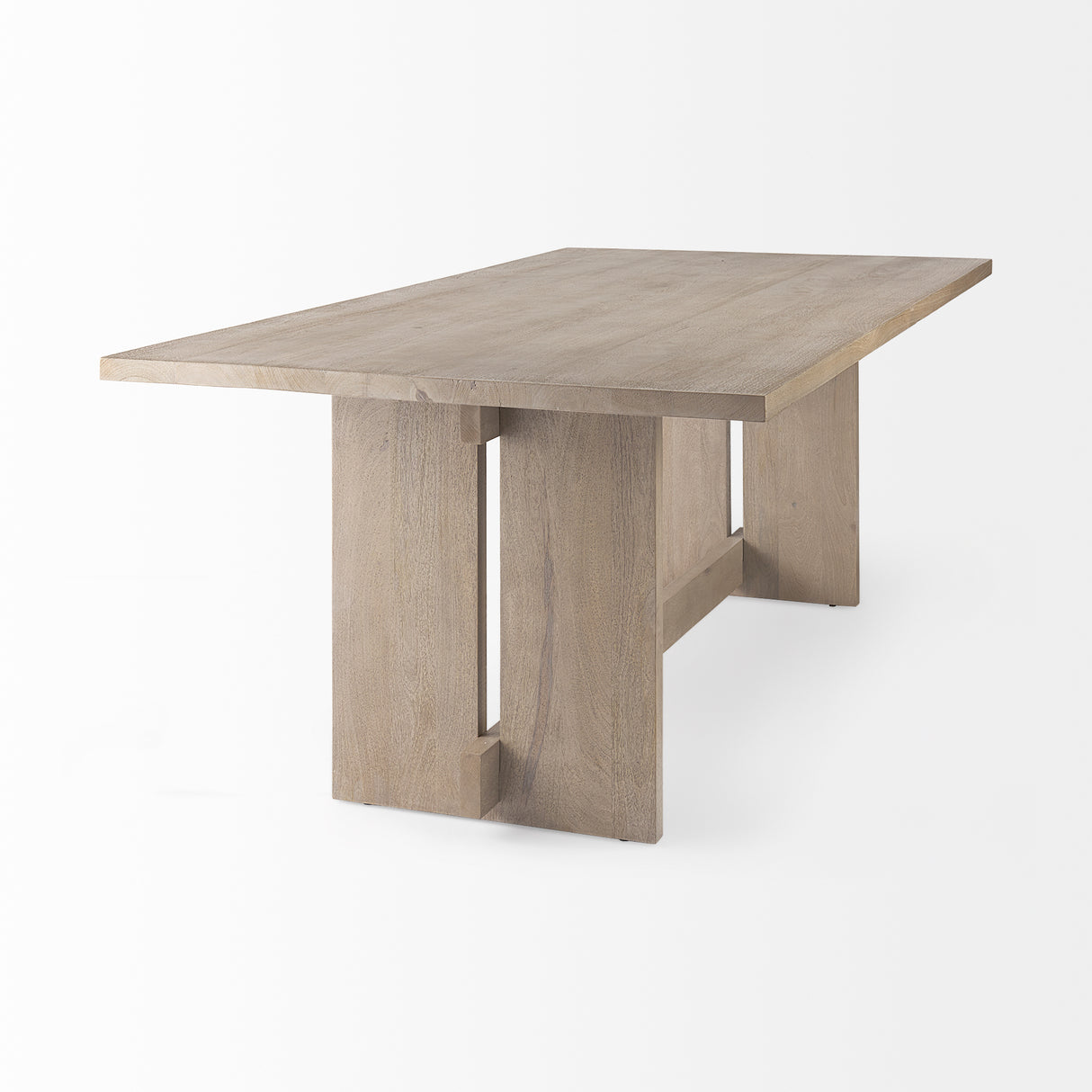 Aida 84L Light Gray Wood Dining Table from Mercana - Luna Furniture