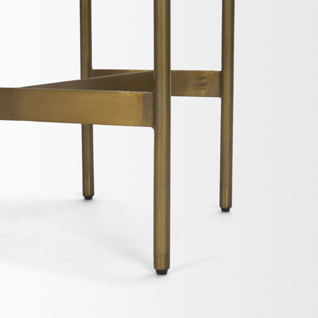 Millie 16.75 X 17.75 X 26.25 Hair-on-hide Seat W/ Gold Metal Frame Counter Stool from Mercana - Luna Furniture