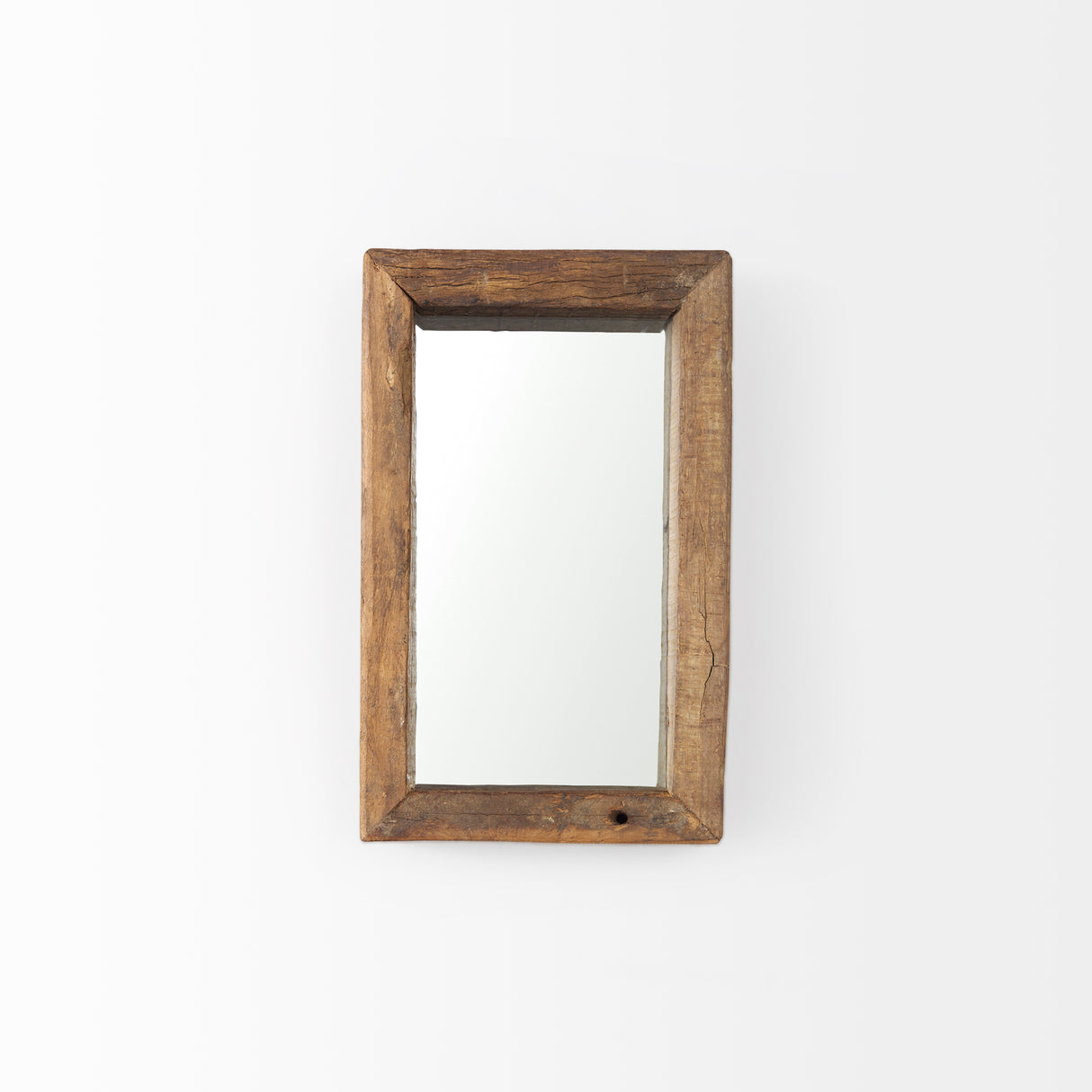 Gervaise 12L x 2W x7H Small Brown Wood Frame Rectangular Wall Mirror from Mercana - Luna Furniture