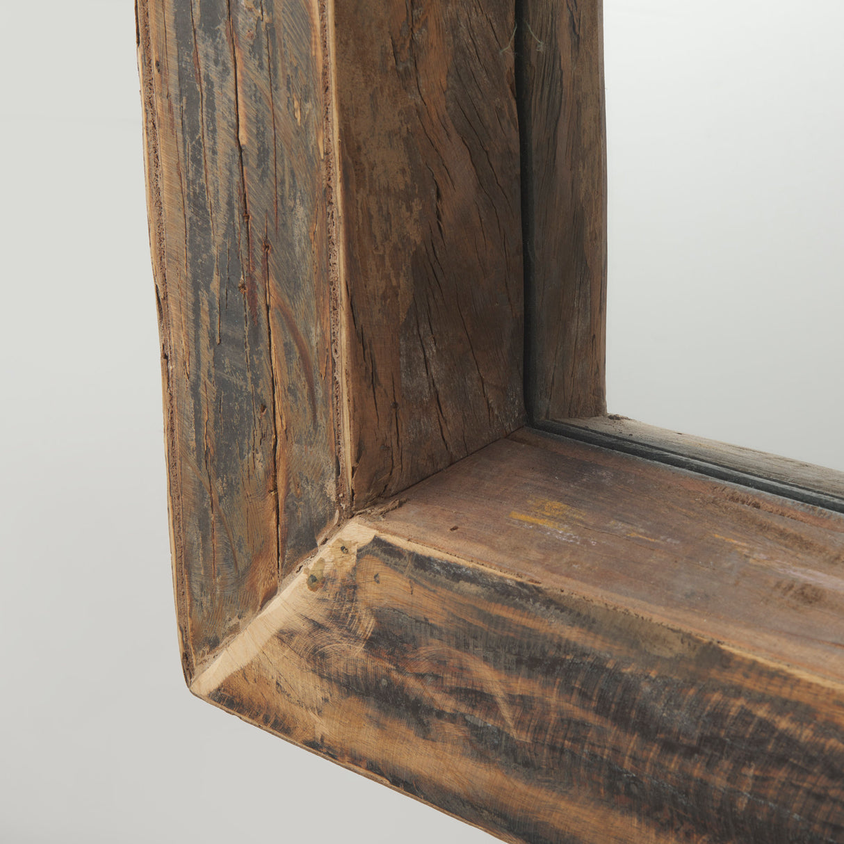 Gerome 28 x 48 Brown Wood Frame Rectangular Wall Mirror from Mercana - Luna Furniture