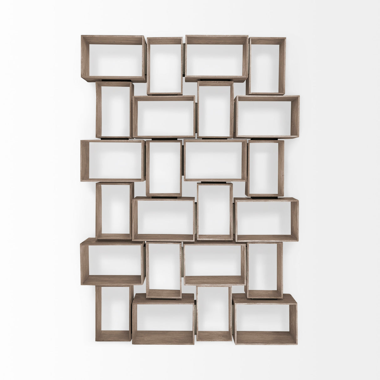 Simul (Set of 2) Light Brown Wood Modular Shelving Unit from Mercana - Luna Furniture