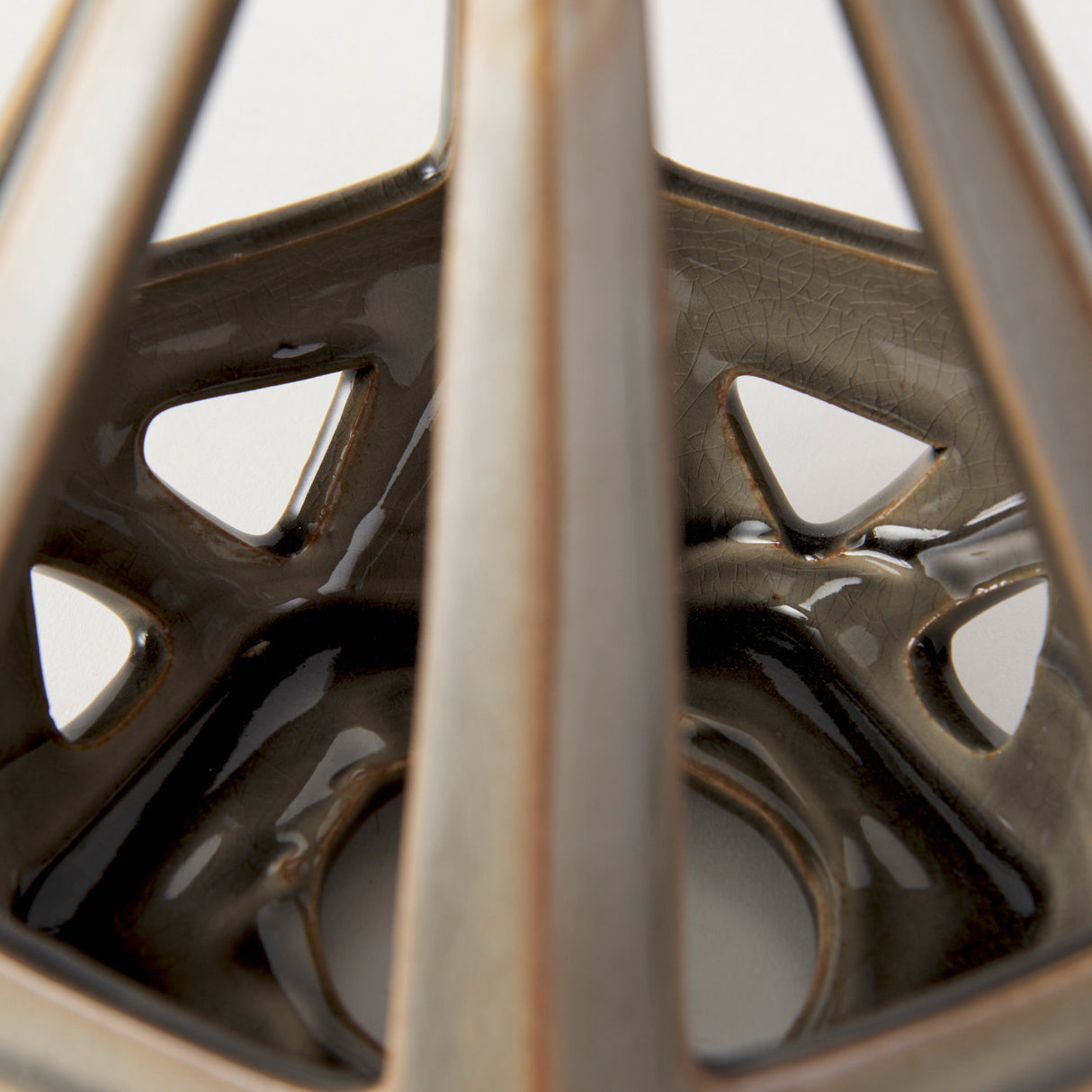 Hood 7.7L x 7.7W x 9.4H Bronze Geometric Ceramic Object from Mercana - Luna Furniture