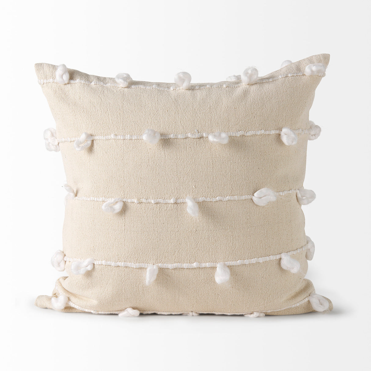 Erica 20 x 20 Cream With White Detail Decorative Pillow Cover from Mercana - Luna Furniture