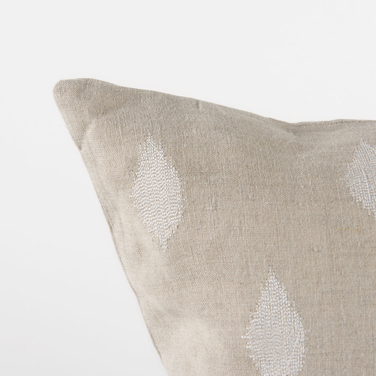 Enya 18L x 18W Beige and Cream Fabric Patterned Decorative Pillow Cover from Mercana - Luna Furniture