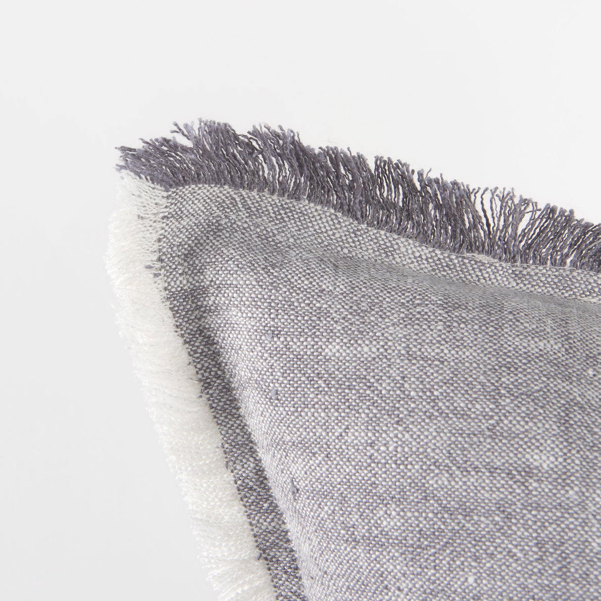 Thais 20L x 20W Blue and Cream Fringed Decorative Pillow Cover from Mercana - Luna Furniture