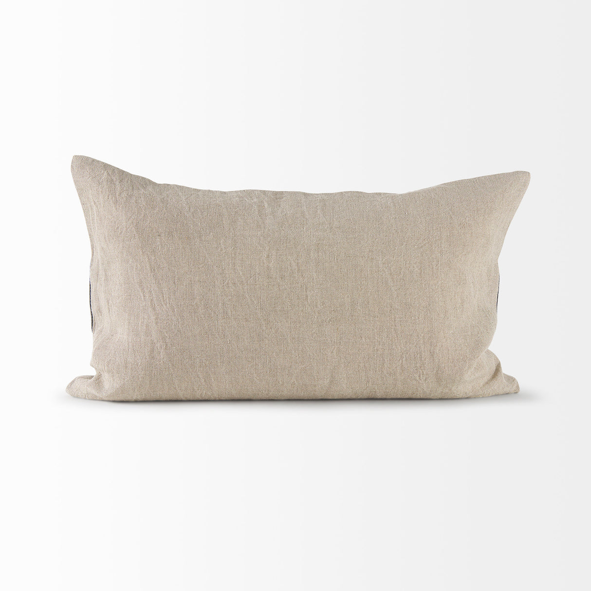 Raquel 13L x 21W Beige and Black Fabric Plaid Decorative Pillow Cover from Mercana - Luna Furniture