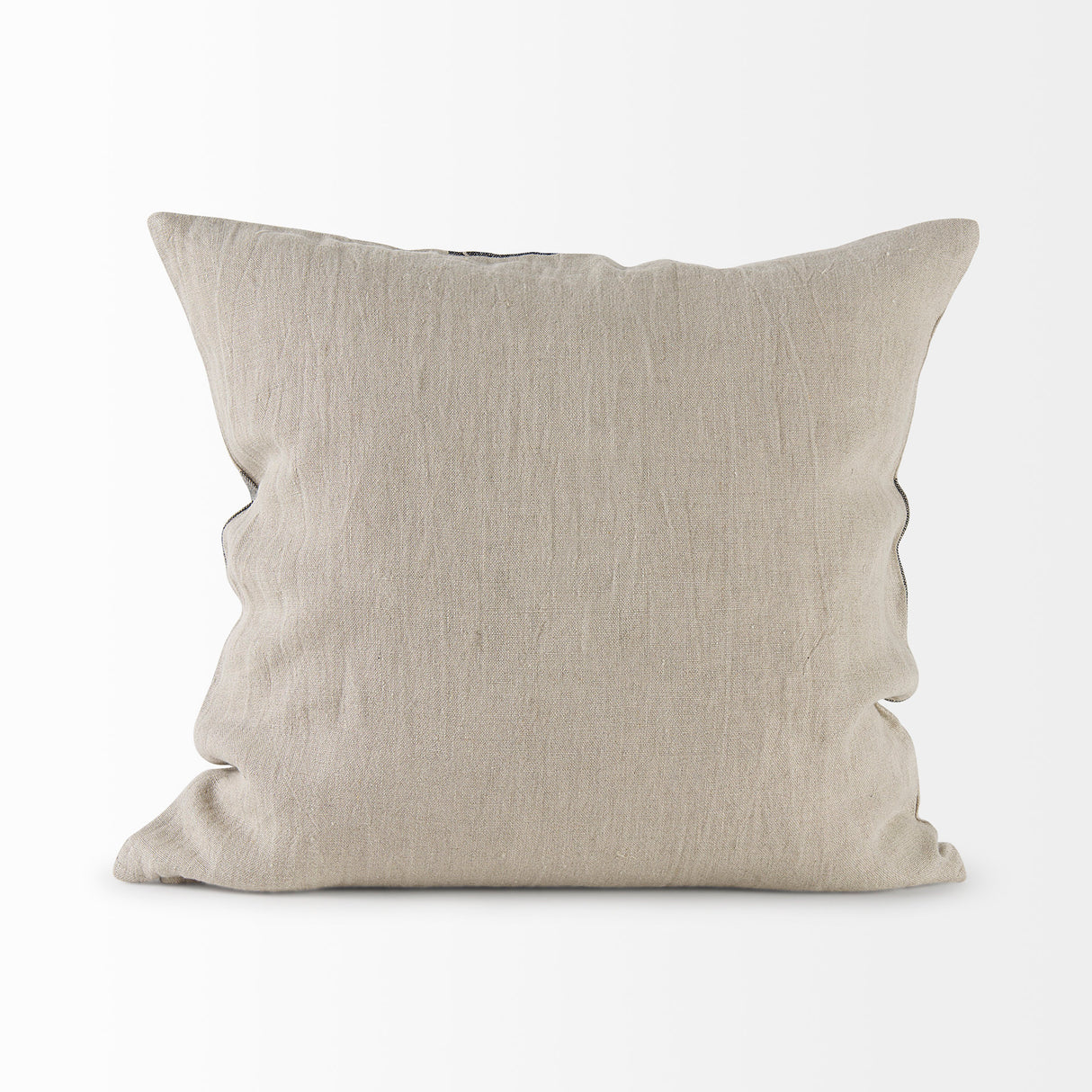 Raquel 18L x 18W Beige and Black Fabric Plaid Decorative Pillow Cover from Mercana - Luna Furniture