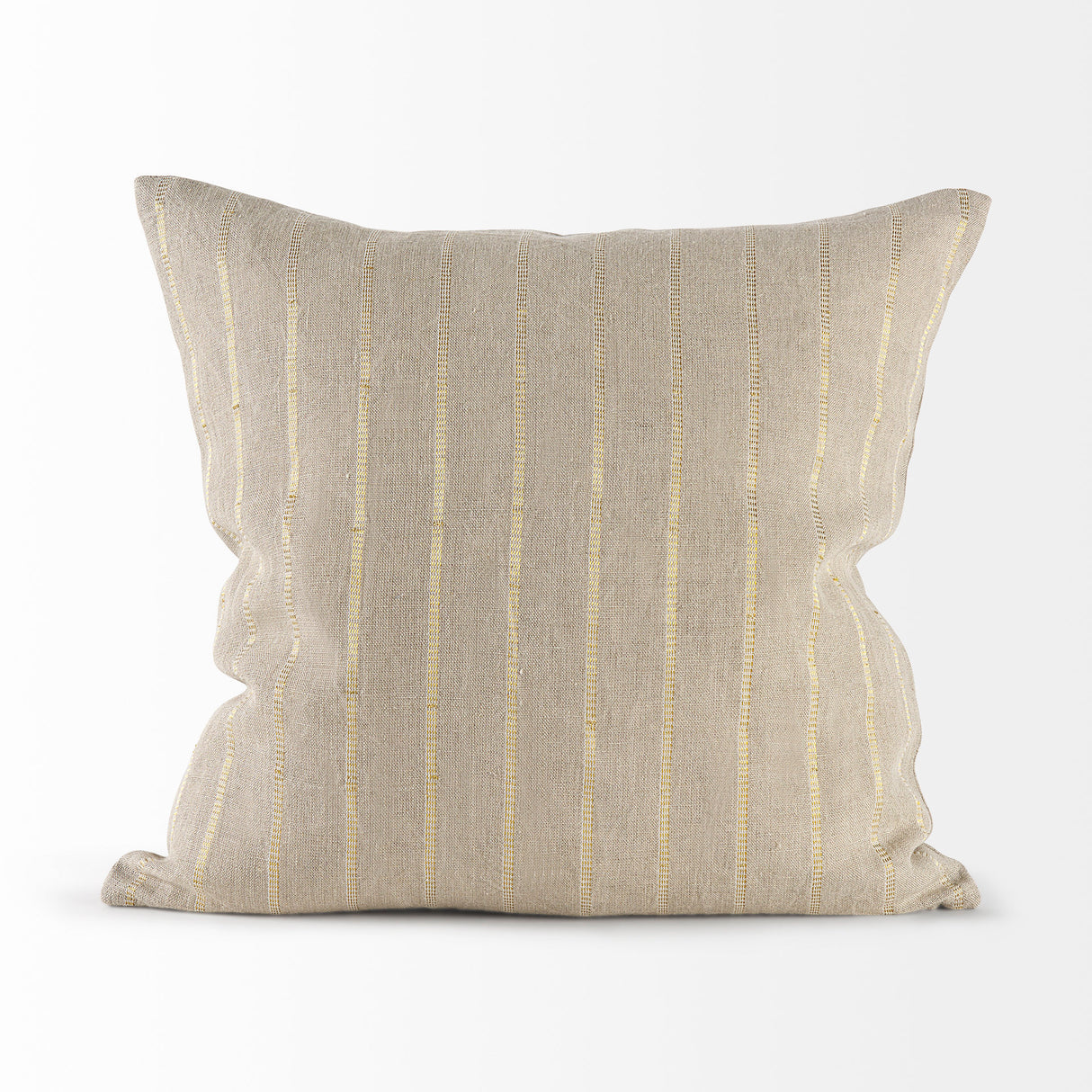 Danika 18 x 18 Beige and Gold Fabric Decorative Pillow Cover from Mercana - Luna Furniture