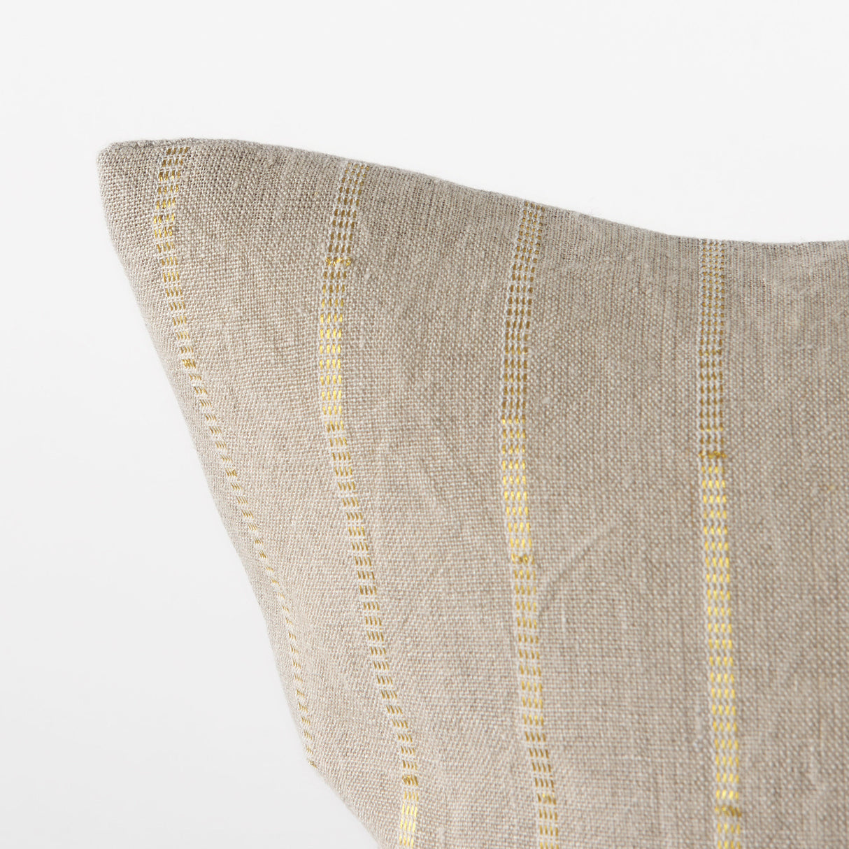 Danika 18 x 18 Beige and Gold Fabric Decorative Pillow Cover from Mercana - Luna Furniture