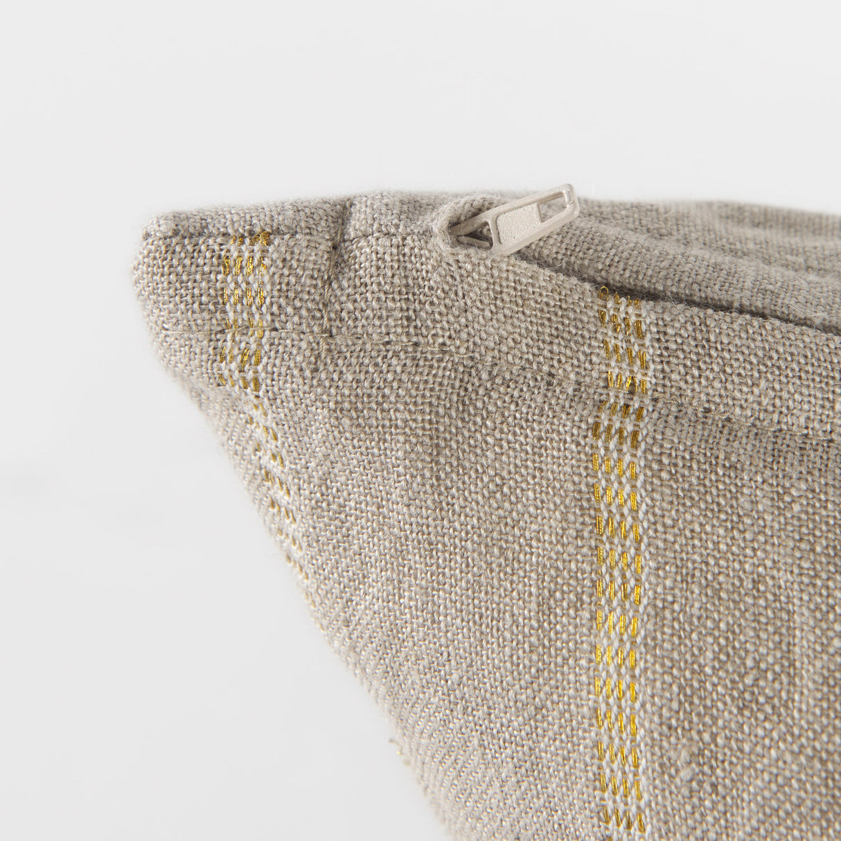 Danika 18 x 18 Beige and Gold Fabric Decorative Pillow Cover from Mercana - Luna Furniture