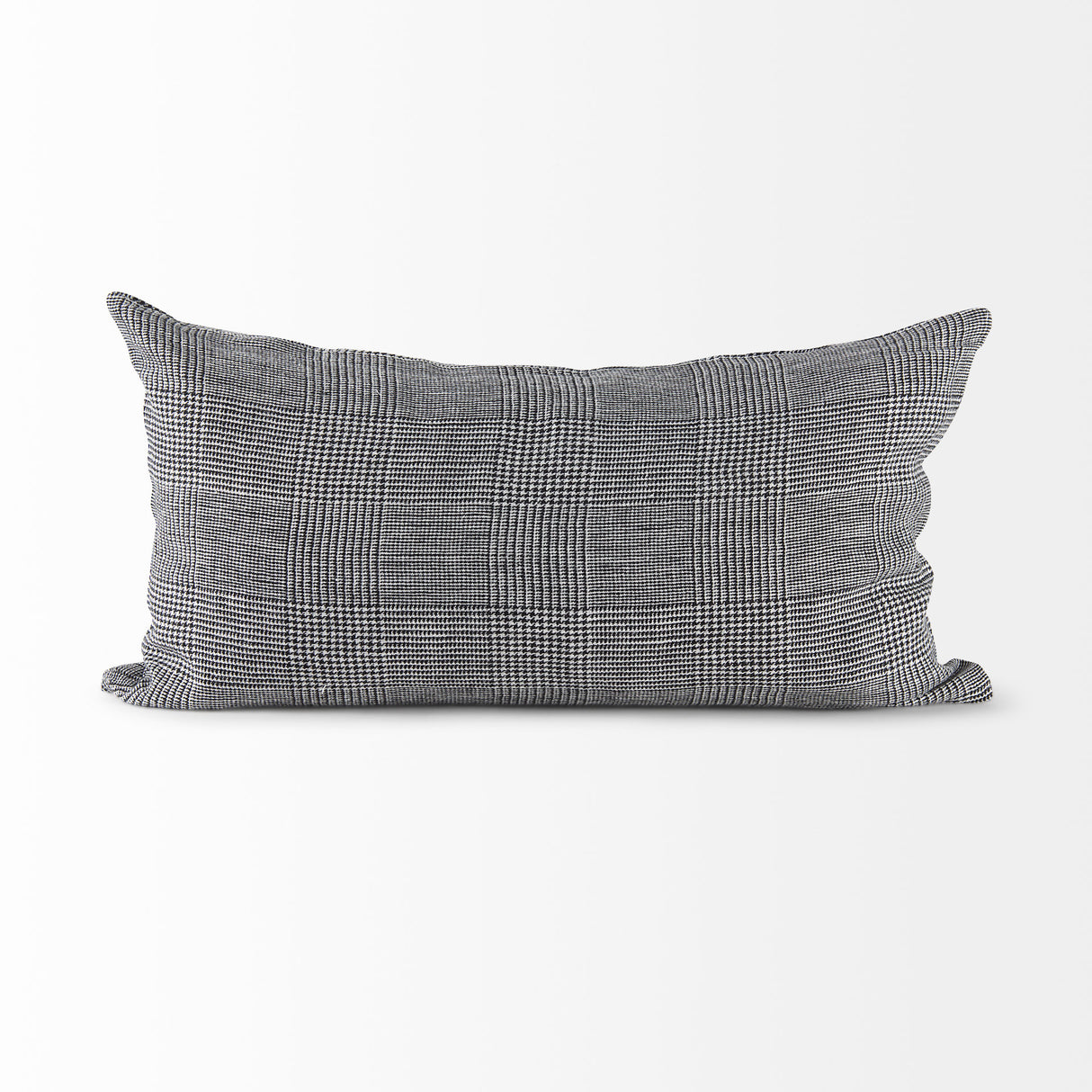 Ramone 14 x 26 White and Black Fabric Decorative Pillow Cover from Mercana - Luna Furniture