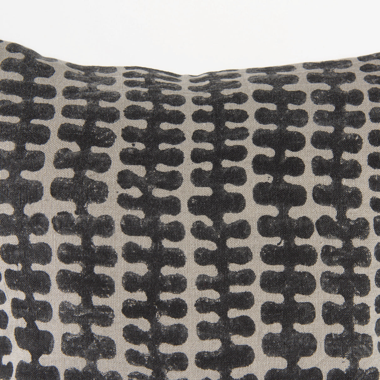 Miriam 18L x 18W Beige and Black Fabric Patterned Decorative Pillow Cover from Mercana - Luna Furniture