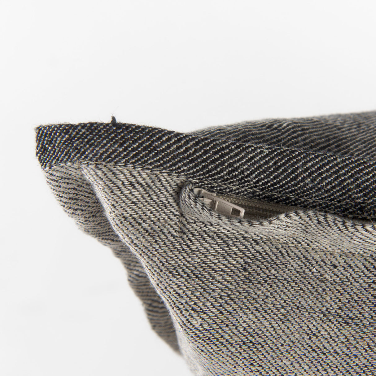 Zadie 20L x 20W Light Gray and Dark Gray Fabric Color Blocked Decorative Pillow Cover from Mercana - Luna Furniture