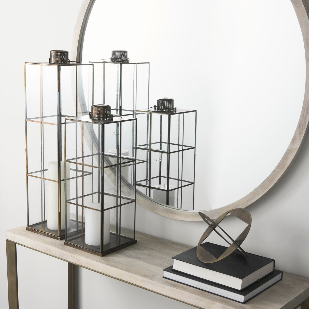 Grimwig (Large) 8L x 8W x 31H LANTERN W/SHEET BASE WITHOUT BEVEL from Mercana - Luna Furniture