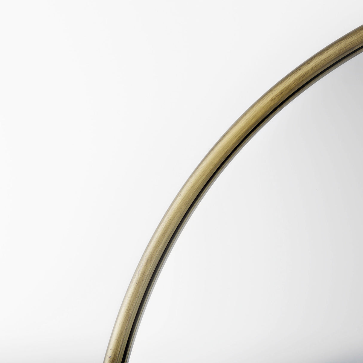 Sadie 36.0L x 2.0W x 76.0H Antique Gold Metal Rounded Arch Floor Mirror from Mercana - Luna Furniture