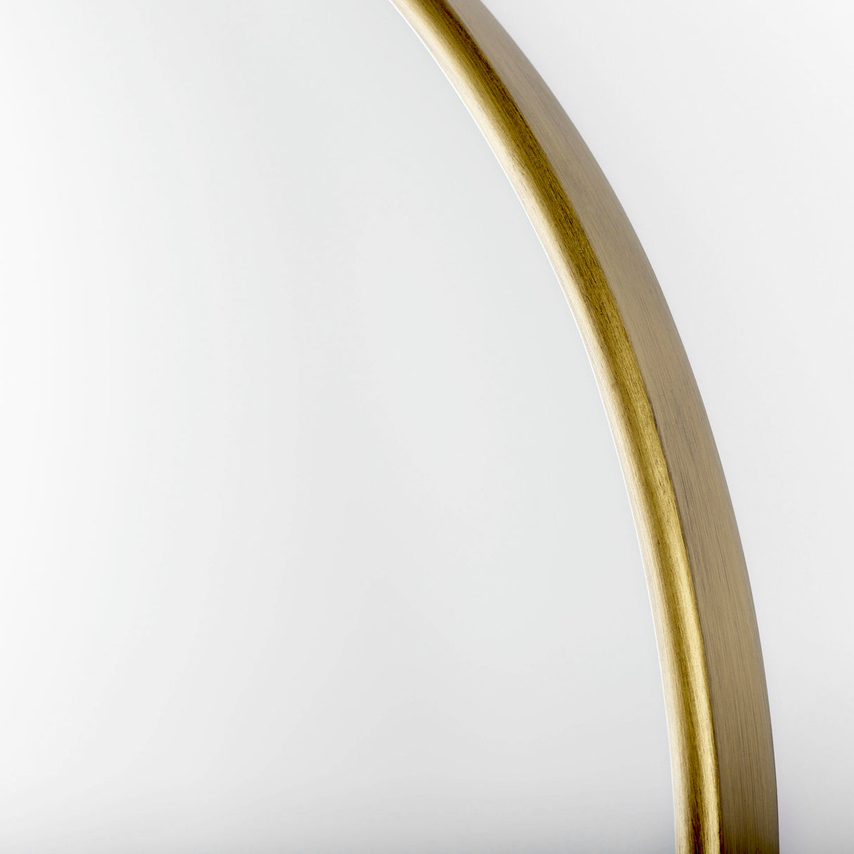 Sadie 36.0L x 2.0W x 76.0H Antique Gold Metal Rounded Arch Floor Mirror from Mercana - Luna Furniture