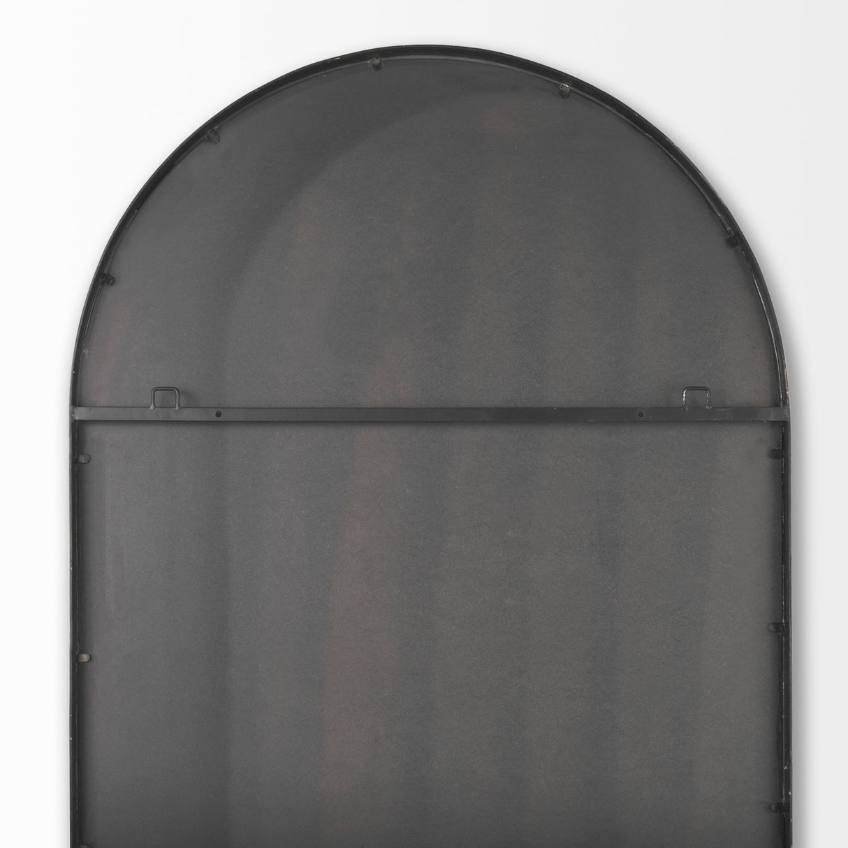 Sadie 36.0L x 2.0W x 76.0H Black Metal Rounded Arch Floor Mirror from Mercana - Luna Furniture