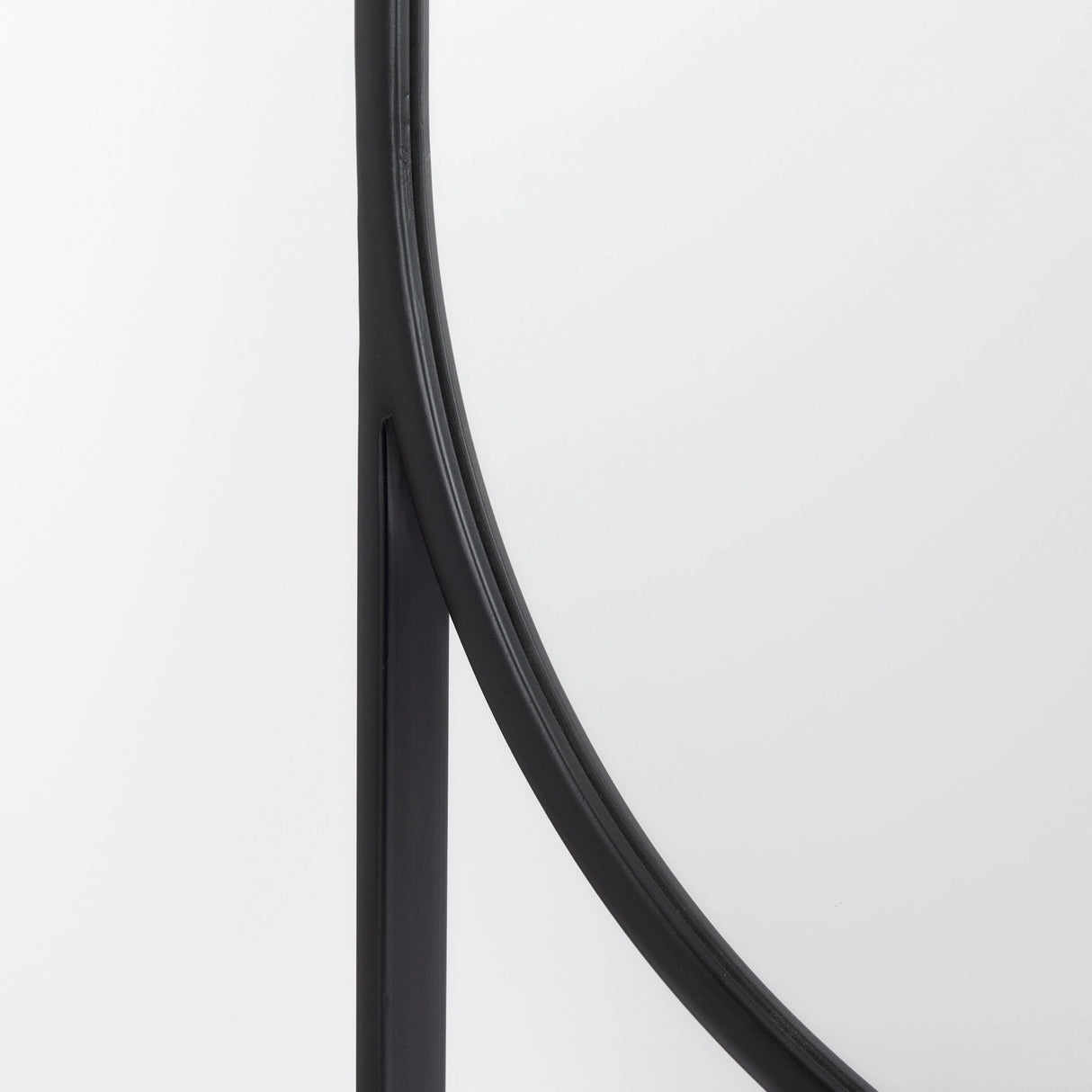 Sadie 28.0L x 2.0W x 78.0H Black Metal Rounded Arch Floor Mirror from Mercana - Luna Furniture