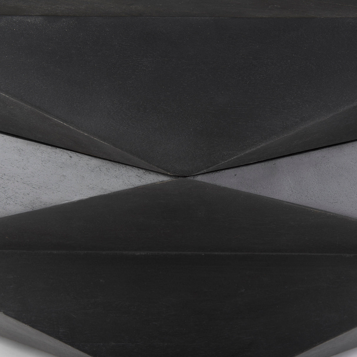 Arreto 48" Black Solid Wood Hexagonal Storage Coffee Table from Mercana - Luna Furniture