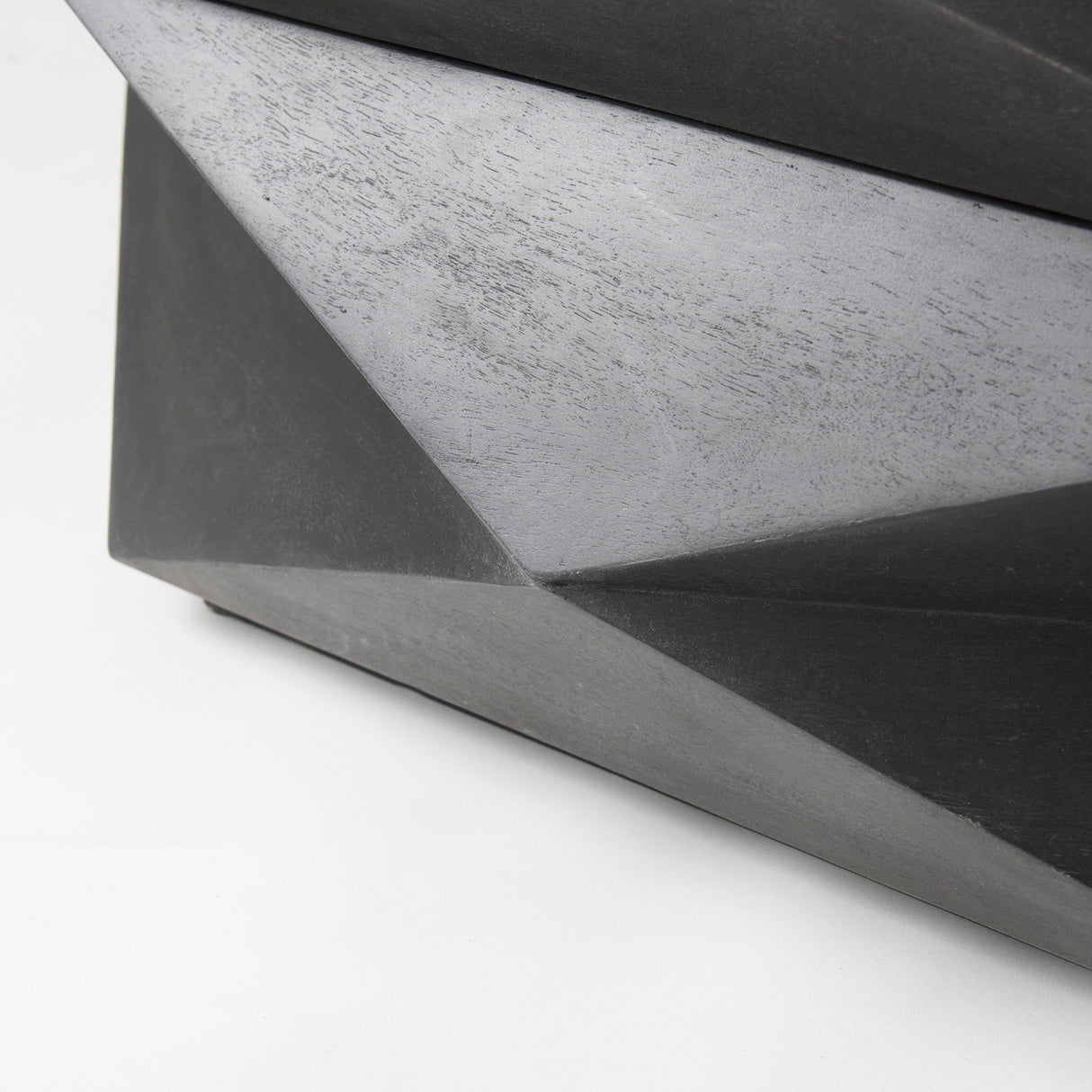 Arreto 48" Black Solid Wood Hexagonal Storage Coffee Table from Mercana - Luna Furniture