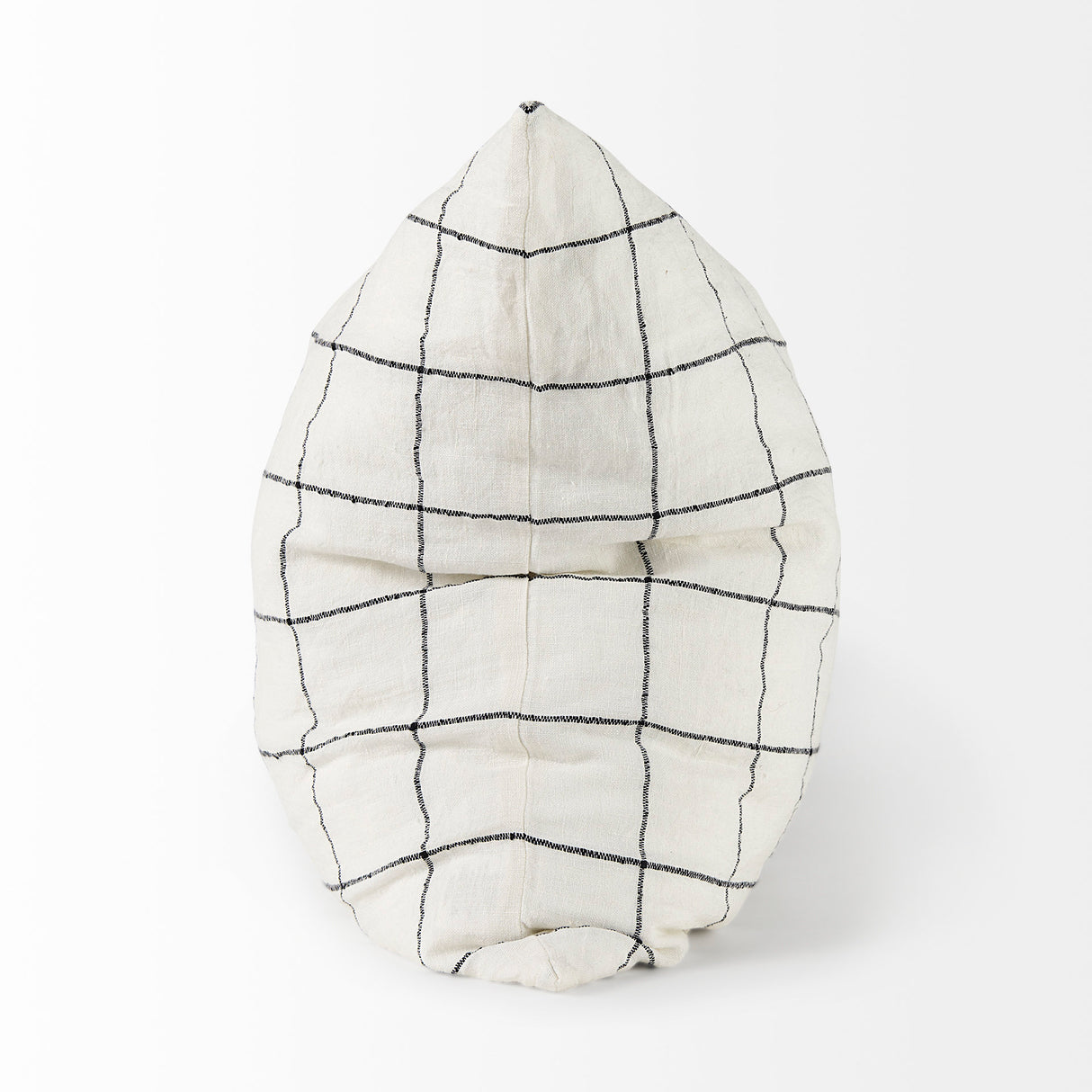 Suzanne 22 x 22 White/Black Square Pattern Decorative Pillow Cover from Mercana - Luna Furniture