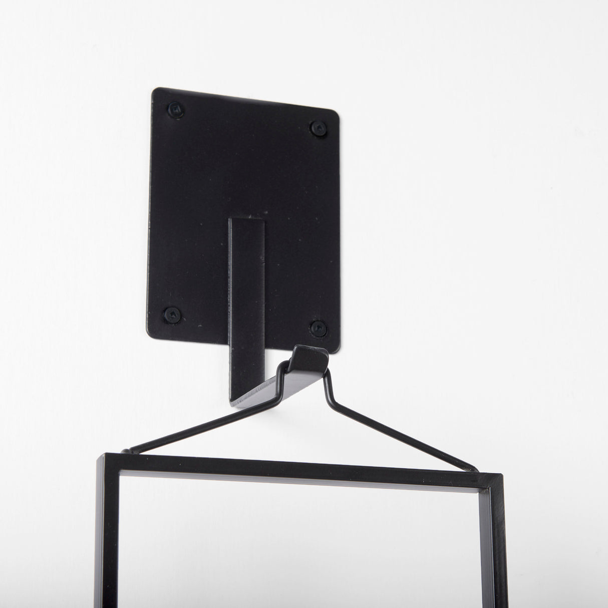 Avram 5.9L x 7.1W x 24.0H Black Metal Frame and Wood Hanging Candle Holder from Mercana - Luna Furniture