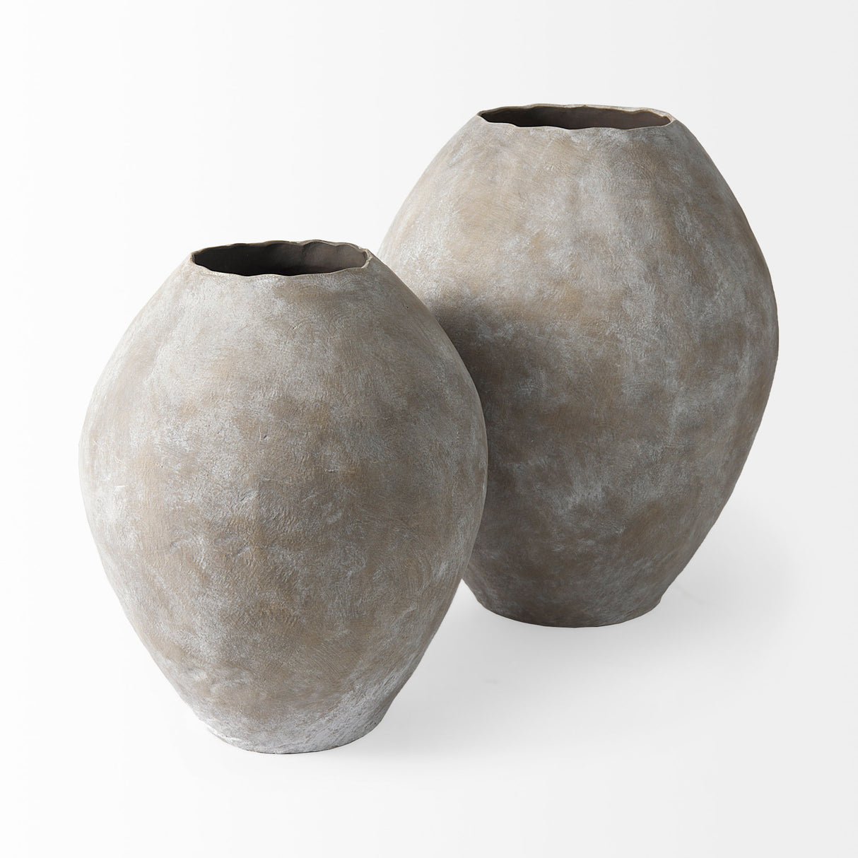 Gobi 19.75L x 24H Large Tan Ceramic Oval Vase from Mercana - Luna Furniture
