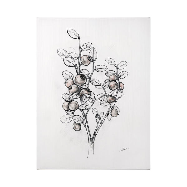 Wildberry Collection Hucklberry by Ariana a Hand Embellished Textured Canvas