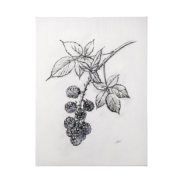 Wildberry Collection Blackberry by Ariana a Hand Embellished Textured Canvas