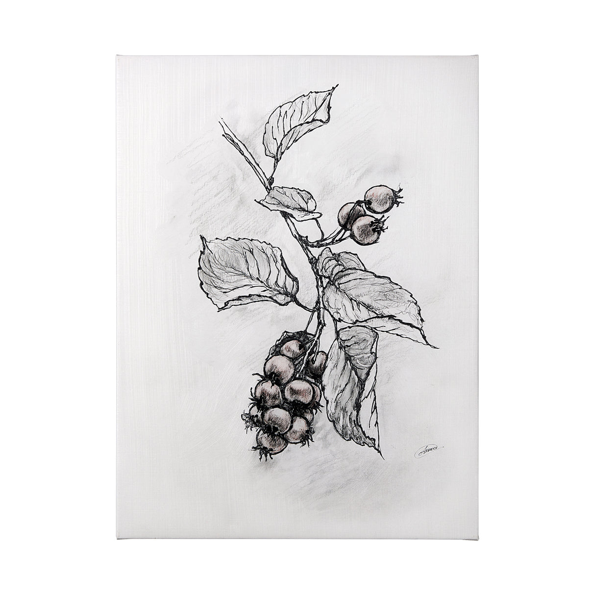 Wildberry Collection Saskatoonberry by Ariana a Hand Embellished Textured Canvas from Mercana - Luna Furniture