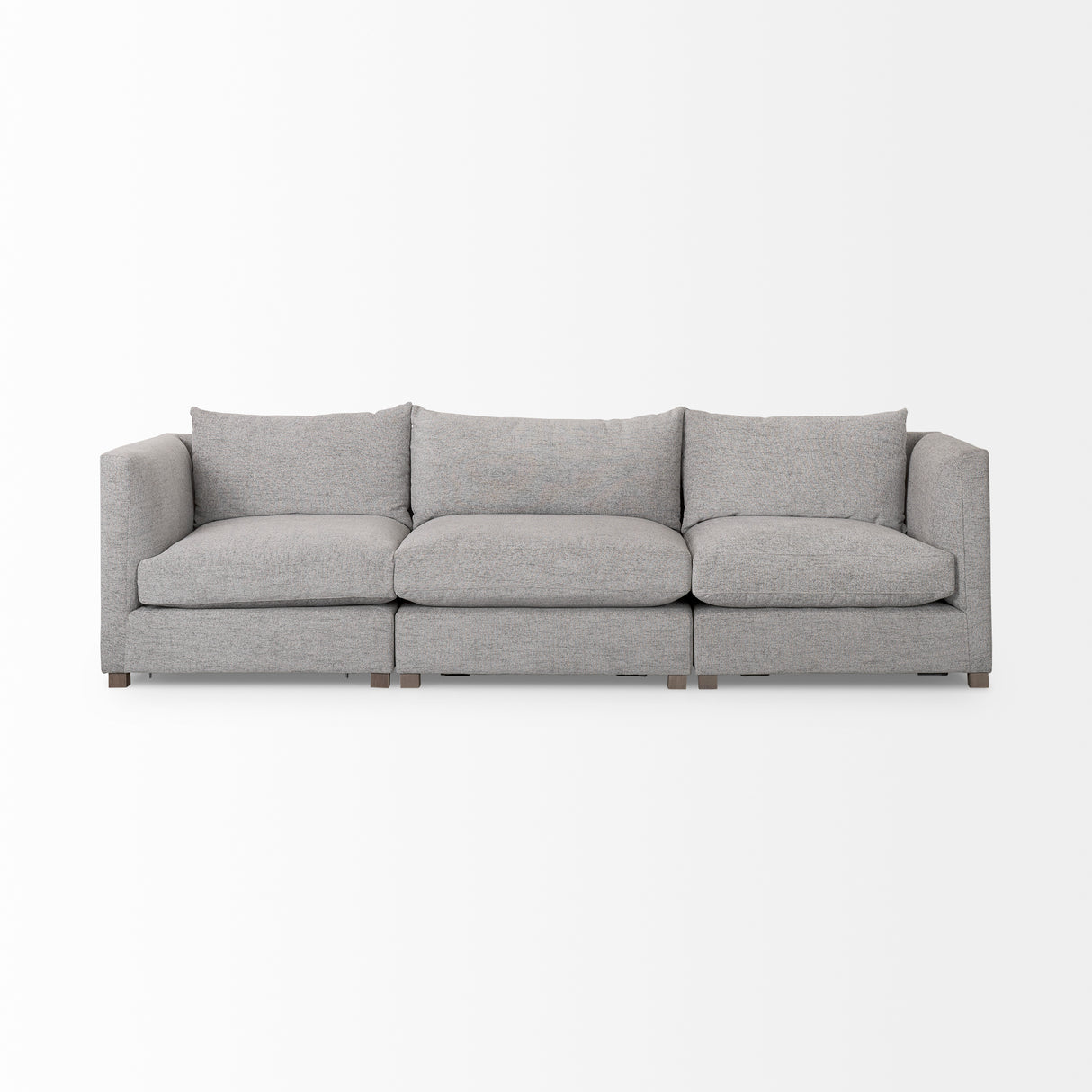 Valence 3 Piece Medium Gray Modular Sofa Set