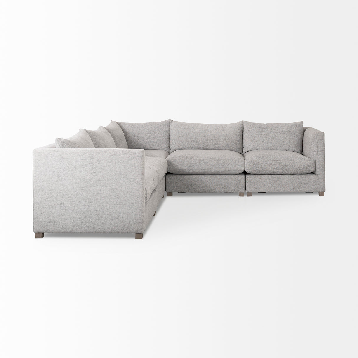 Valence 5 Piece Medium Gray Modular Sofa Set