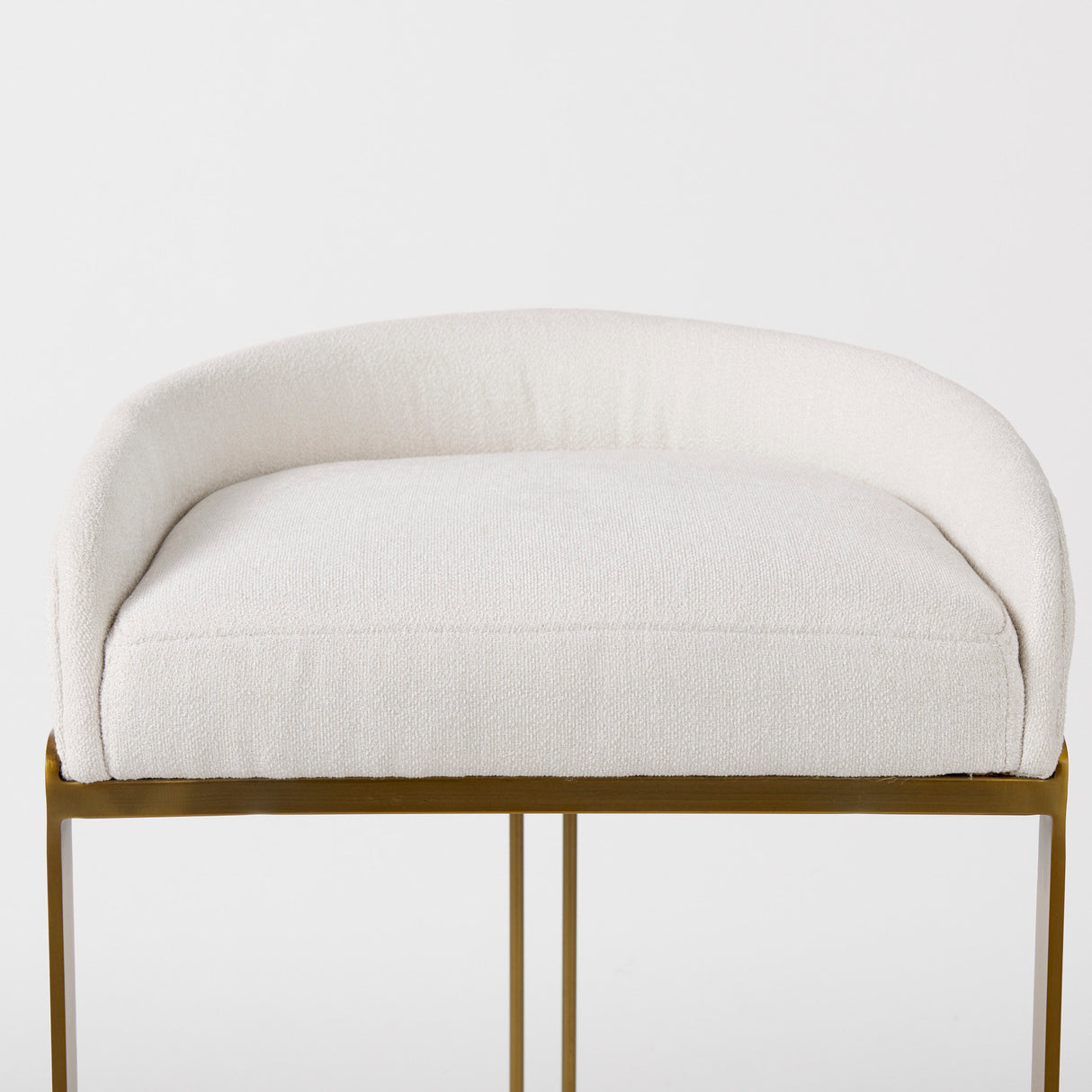 Hollyfield II Cream Fabric Seat W/ Gold Metal Base Bar Stool from Mercana - Luna Furniture