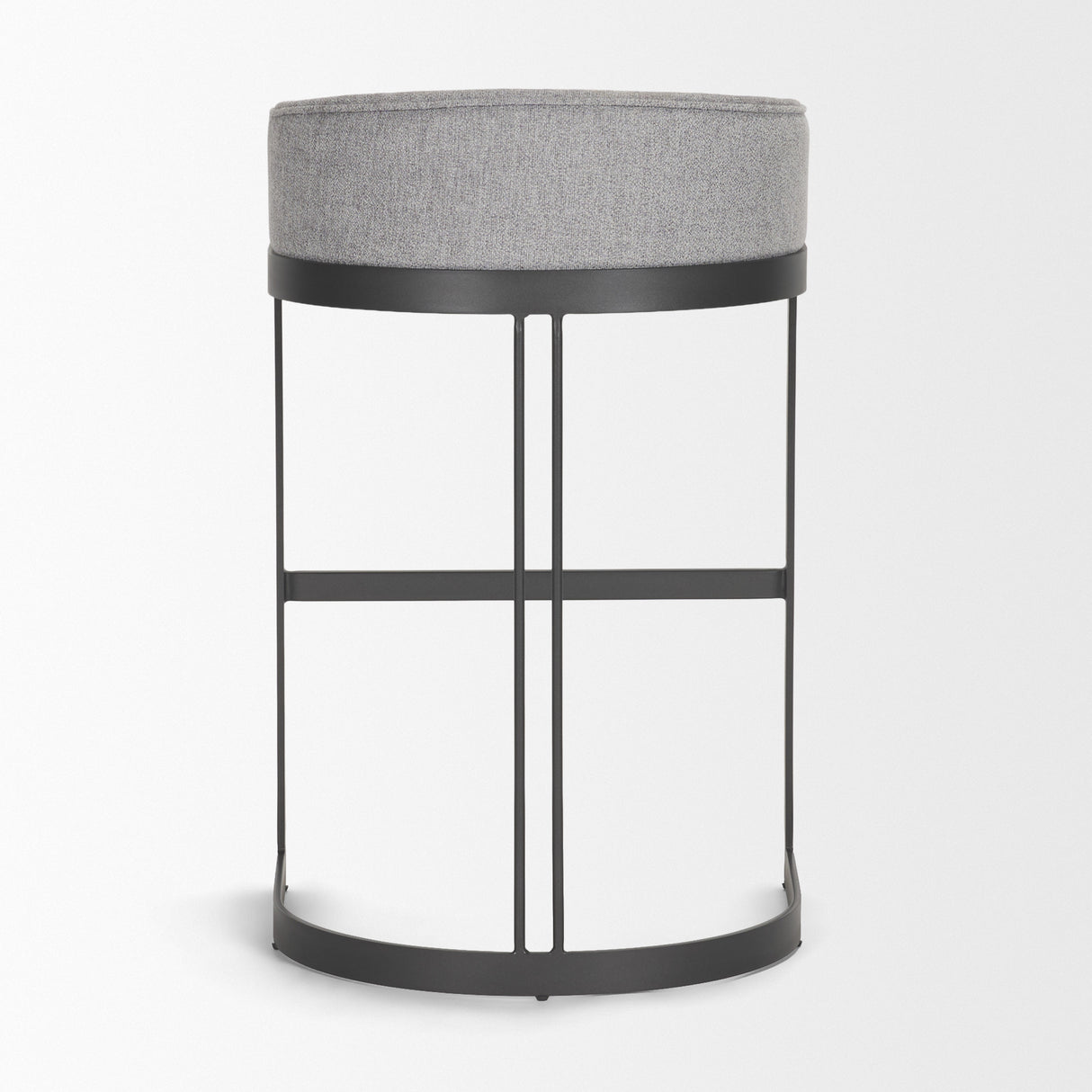 Hollyfield II Gray Fabric Seat W/ Gray Metal Base Bar Stool from Mercana - Luna Furniture