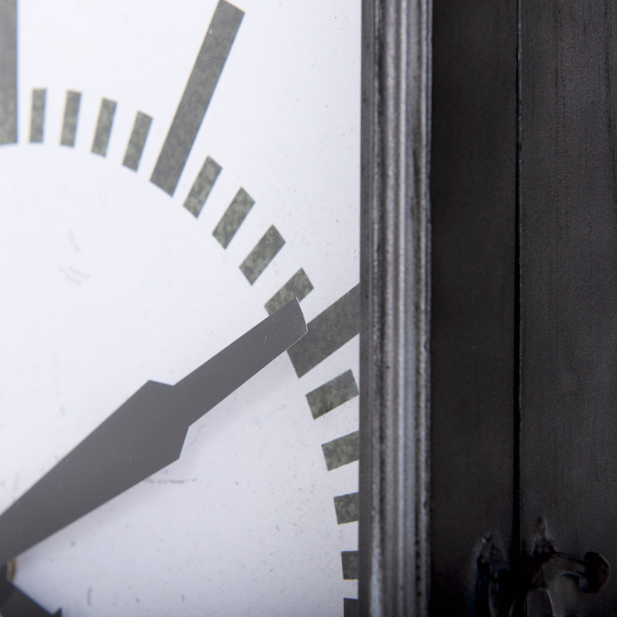 Hagar Rectangular Large Industrial Wall Clock from Mercana - Luna Furniture